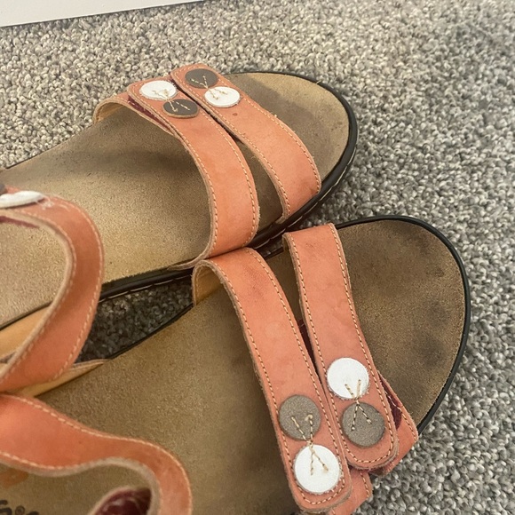 Volks Walkers Peach Strappy Slingbacks Comfort Velcro Steyr Sandals Size 42 / 11 - Picture 6 of 6